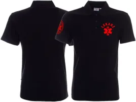 koszulka-polo-ratownicza-czarna-meska-funkcyjna-nadruk-fluo-przod-rekaw