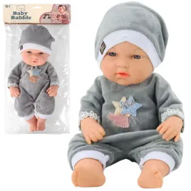 lalka-bobas-w-szarej-pizamce-czapeczka-ruchome-raczki-nozki-30cm