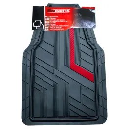 einparts-dywaniki-gumowe-do-auta-2-sztuki-pvc-z-czerwonym-paskiem-zestaw