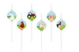 slomki-papierowe-urodzinowe-farma-6-szt-20-cm-zwierzatka-gospodarstwo