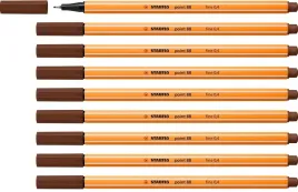 cienkopis-stabilo-point-88-pudelko-9-szt-kolor-brazowy