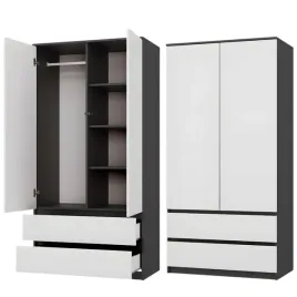 szafa-z-szufladami-90-cm-duza-garderoba-z-polkami-antracyt-bialy-front