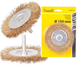 szczotka-druciana-tarczowa-mosiadzowana-100mm-trzpien-6-mm-na-wkretarke