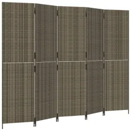 parawan-5-panelowy-szary-polirattan