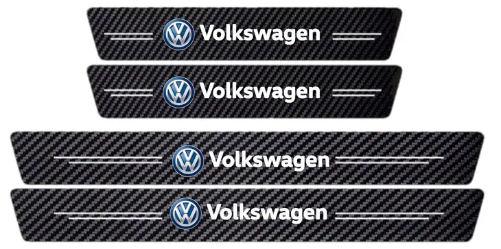 Ochronne naklejki na progi Volkswagen Carbon - 4 sztuki