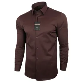 koszula-meska-brazowa-gladka-lavier-elegancka-slim-fit-bawelniana-r-l