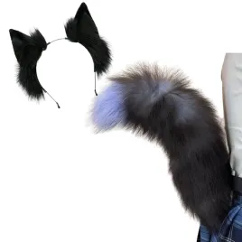 zestaw-uroczy-stroj-futrzany-ogon-uszy-kot-lis-cosplay-anime-furry-czarny