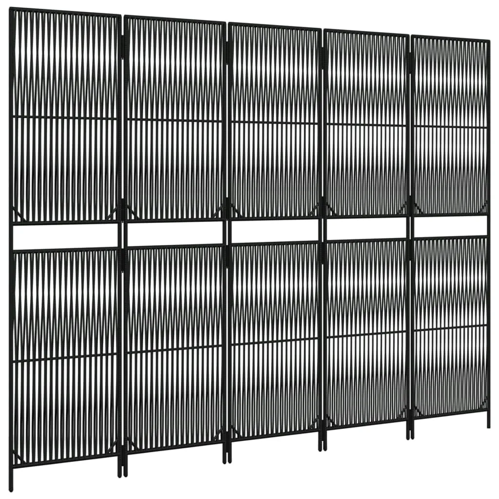 parawan-5-panelowy-czarny-polirattan