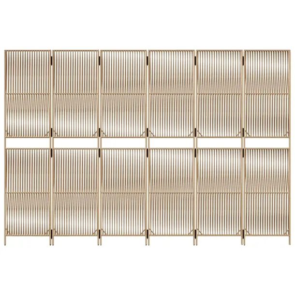parawan-6-panelowy-bezowy-polirattan-waga-z-opakowaniem-15-kg
