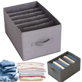 organizer-do-szuflady-szafy-na-spodnie-koszulki-9-przegrodek-szary