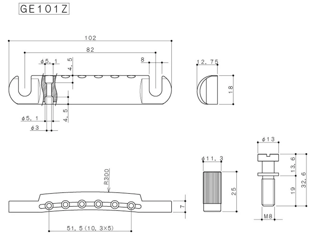 zaczep-strun-gotoh-ge101z-bk