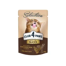 mokra-karma-dla-kotow-z-kurczakiem-i-cielecina-w-sosie-80g-club-4-paws