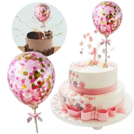 topper-balon-na-tort-z-konfetti-rozowy-dekoracja-urodziny