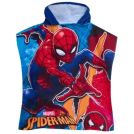 poncho-spiderman-55x110-dzieciece-z-kapturem-bawelniane-frotte