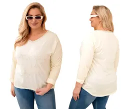 zolta-bluzka-damska-bawelniana-plus-size-z-ozdobna-aplikacja-time-to-shine