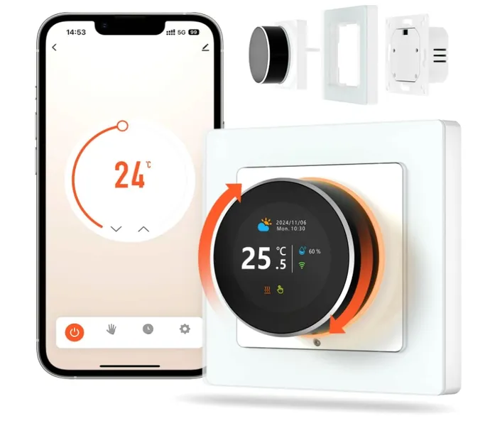 Termostat WiFi do ogrzewania podłogowego kotła Smart programowalny 240V