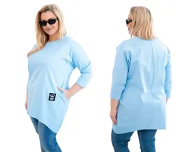 niebieska-bluzka-damska-bawelniana-plus-size-oversize-z-kieszeniami
