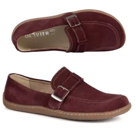 damskie-buty-barefoot-skorzane-olivier-anna-klamerka-bordo-welur