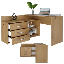 biurko-narozne-z-regalem-polkami-3-szuflady-120-cm-dab-artisan