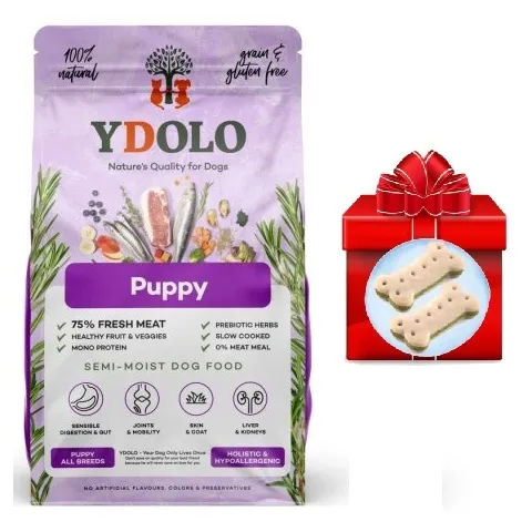 YDOLO Puppy wieprzowina Iberico i ryby karma półwilgotna dla szczeniąt 10kg