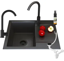 zlewozmywak-granitowy-czarny-bateria-kuchenna-syfon-zestaw-kuchenny-top