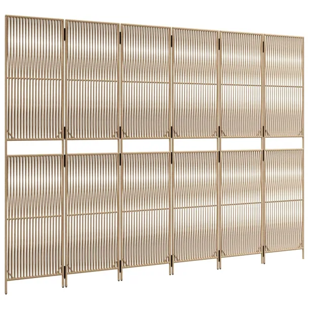 parawan-6-panelowy-bezowy-polirattan-producent-vidaxl