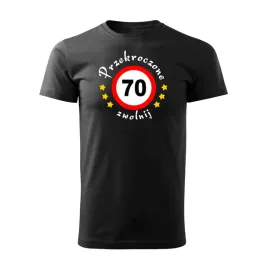 koszulka-na-70-urodziny-przekroczone-70-zwolnij-prezent