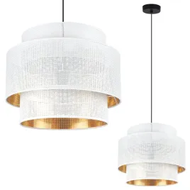 lampa-wiszaca-sufitowa-zyrandol-z-bialo-zlotym-abazurem-z-siatki-glamour