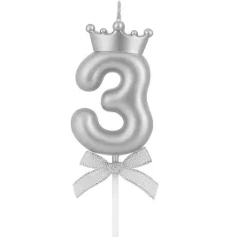 swieczka-z-korona-cyfra-3-srebrna-6-cm