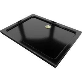 mexen-flat-brodzik-prostokatny-slim-140-x-80-cm-czarny-syfon-zloty