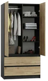 szafa-garderoba-dwudrzwiowa-60-cm-pojemna-antracyt-dab-sonoma
