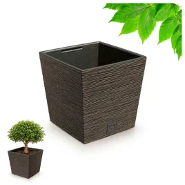 kwadratowa-doniczka-10l-z-wkladem-75l-kawowa-dekoracyjna-odporna-na-uv