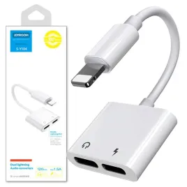 adapter-joyroom-s-y104-sluchawkowy-lightning-2x-lightning-bialy