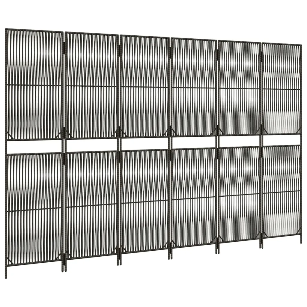 parawan-6-panelowy-szary-polirattan