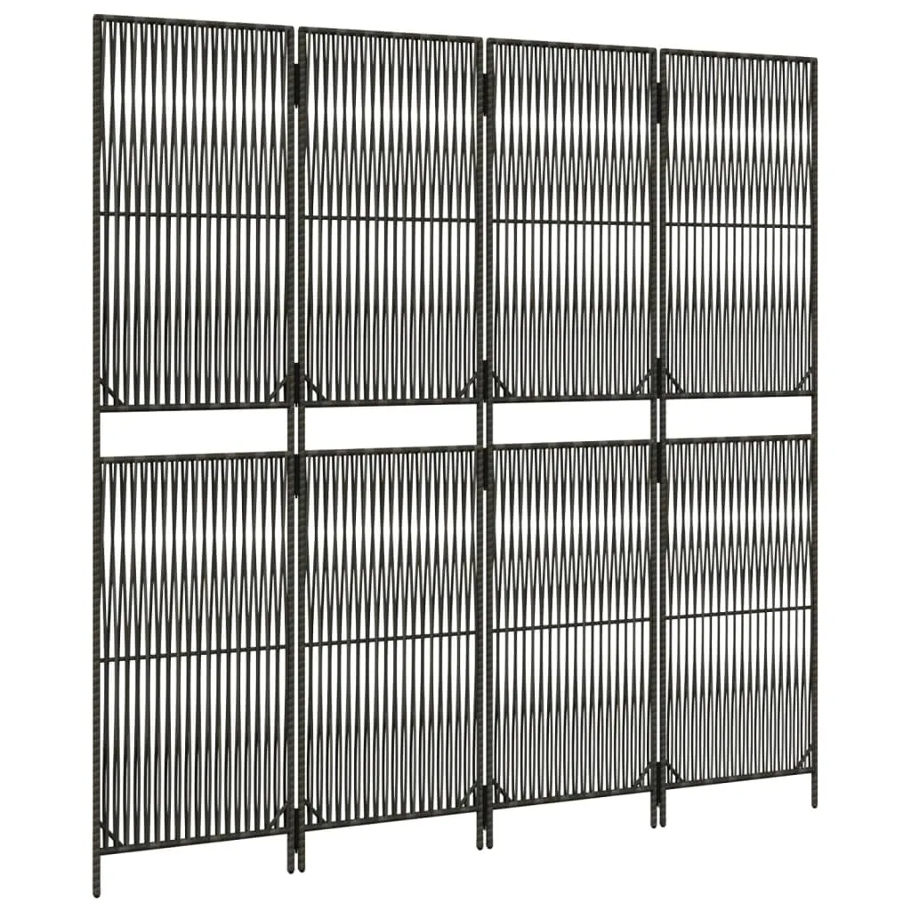 parawan-4-panelowy-szary-polirattan