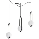 lampa-wiszaca-sufitowa-zyrandol-pajak-czarny-chrom-kule-glamour-ring-e14-stan-opakowania-oryginalne