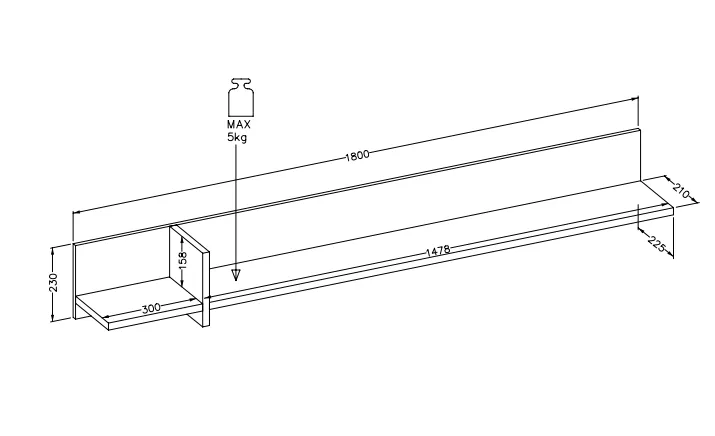 polka-cross-congo-congo-czarny-glebokosc-mebla-23-cm