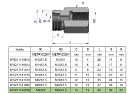 tulejka-roznicowa-hydrauliczna-metryczna-ab-30x2-22l-gz-x-m26x1-5-gw-waryns