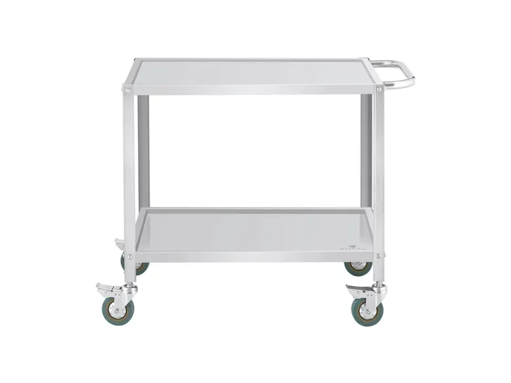 WÓZEK KELNERSKI TRANSPORTOWY HOTELOWY 2 PÓŁKI 80x57cm 100kg STAL NIERDZEWNA
