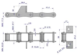 lancuch-podajnika-s45-lapka-sd-co-4-ogniwa-5m-warynski