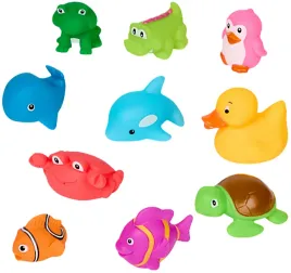 zabawki-do-kapieli-kapielowe-wanny-basenu-gumowe-kaczuszka-rybki-10-sztuk