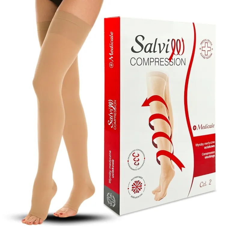 ponczochy-uciskowe-otwarte-palce-salvi-kompresyjne-ii-klasa-jasny-bez-l-stan-nowy
