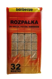 Zdjęcie produktu Podpałka Ekologiczna Stała 32 Kostki do Grilla Kominka Pieca Brązowa Mocna