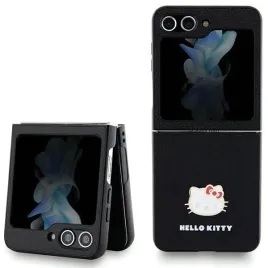 hello-kitty-hkhczf5pghdlmk-z-flip5-f731-czarny-black-hardcase-metal-logo-ki