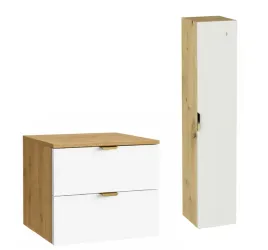 zestaw-do-lazienki-80cm-szafka-z-blatem-slupek-dab-artisan-bialy