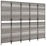 parawan-5-panelowy-brazowy-polirattan-stan-nowy