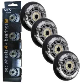 kolka-do-rolek-kauczukowe-64-mm-zestaw-4-szt-lozyska-abec-9-czarne-nils