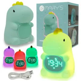 lampka-nocna-led-rgb-bezprzewodowa-akumulatorowa-dino-z-budzikiem-usb