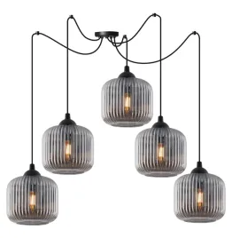 lampa-sufitowa-wiszaca-zyrandol-riffle-pajak-czarny-szklane-klosze-loft