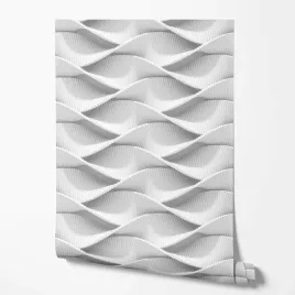 tapeta-na-sciane-efekt-3d-biale-szlaczki-fale-ecru-tlo-do-salonu-sypialni